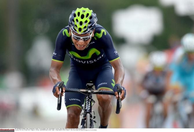 Nairo Quintana (Movistar) showed his climbing skills off today