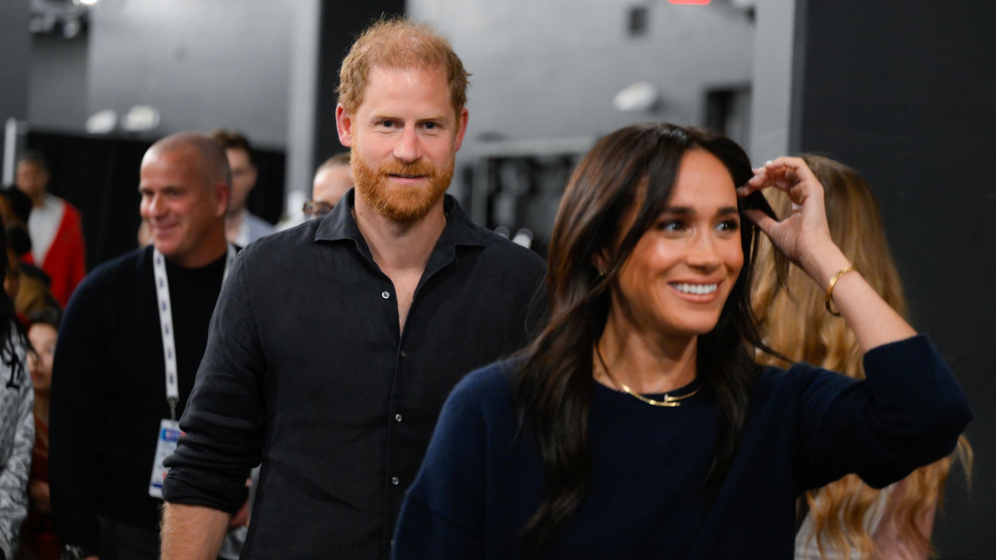 Prince Harry and Meghan Markle, Duchess of Sussex attend the NBA All Star 2026 at Intuit Dome, Inglewood, Los Angeles