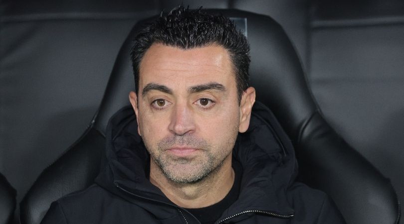 Barcelona coach Xavi looks on during his side&#039;s 4-1 defeat to Real Madrid in the Supercopa in January 2024.