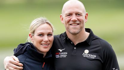 Zara Tindall and Mike Tindall attend the ISPS Handa Mike Tindall Celebrity Golf Classic at The Belfry on May 17, 2019 in Sutton Coldfield, England