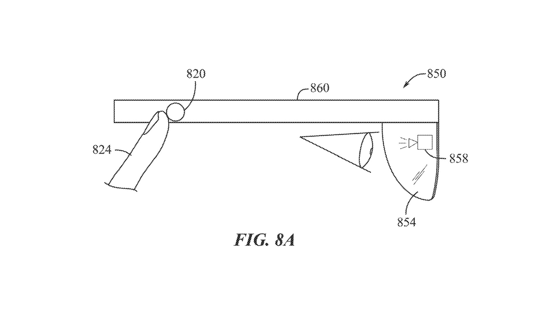 figure 8a in apple glasses patent