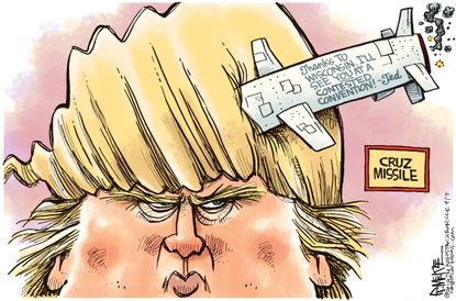 Political Cartoon U.S. Trump Cruz GOP Convention 2016