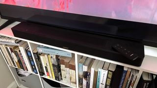 Bose Smart soundbar on TV stand