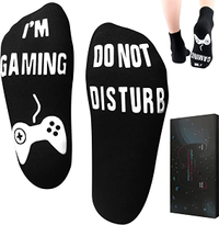 "Do not disturb, I'm gaming" socks | 90% cotton | Large | $9.99