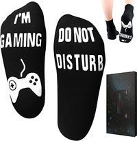 "Do not disturb, I'm gaming" socks | 90% cotton | Large | $9.99 $6.99 (save $3)