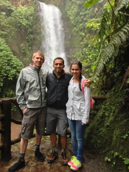 Manny and Betty took Alex Grant on a tour of the Waterfall Gardens cloud forest and animal sanctuary