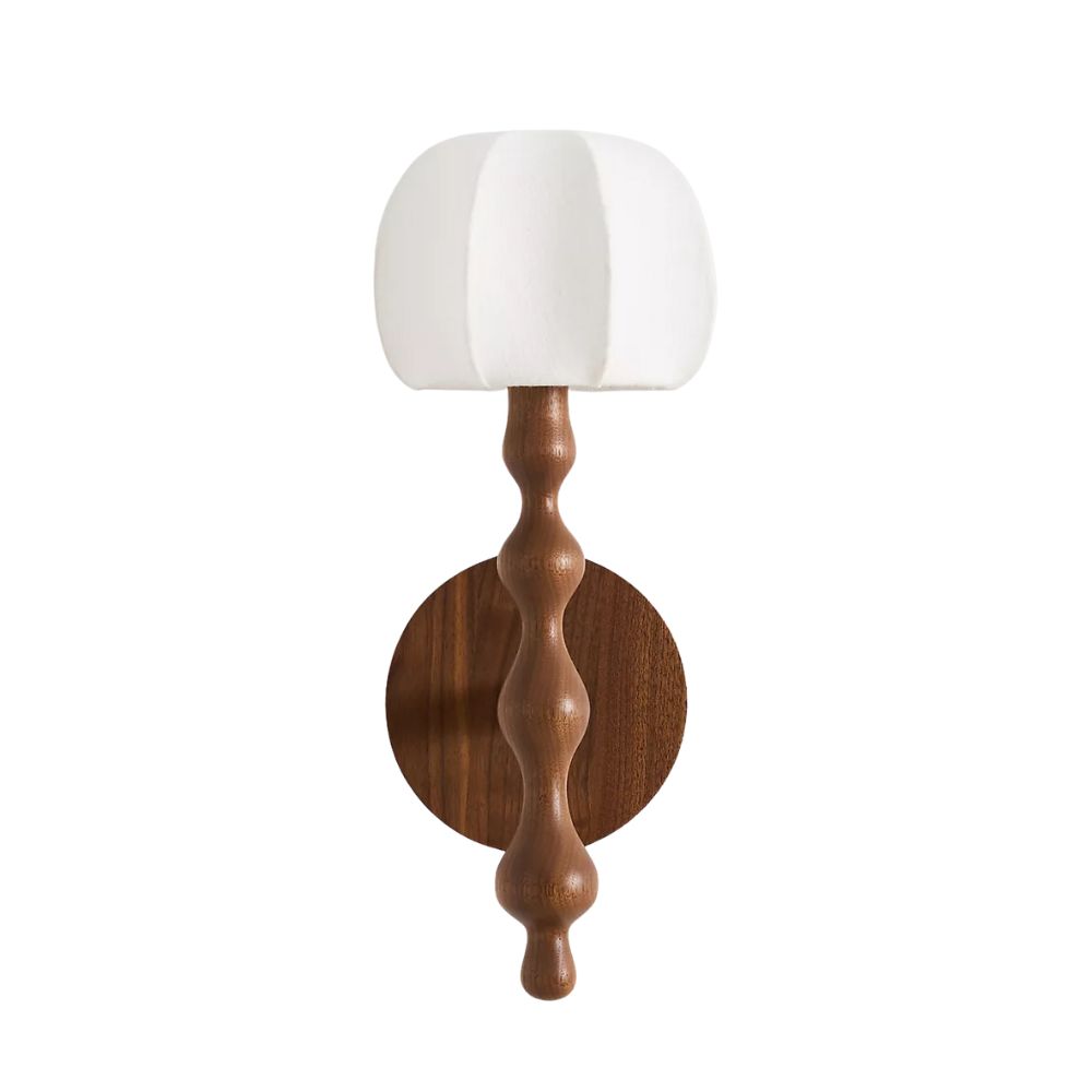 LALA Reimagined Wood Shaded Sconce Wall Light