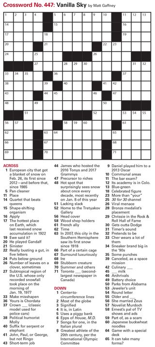 Crossword puzzle