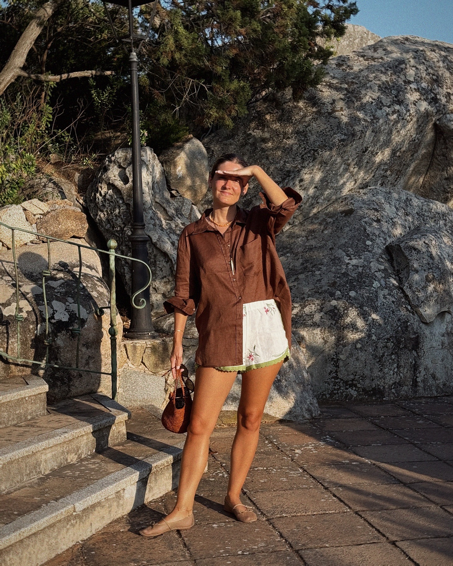 @sophievhay wearing one of the european summer vacation outfits 2026
