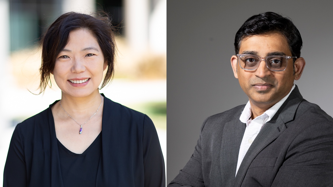 Headshots of Cindy Lei and Vinesh Sukumar of Qualcomm