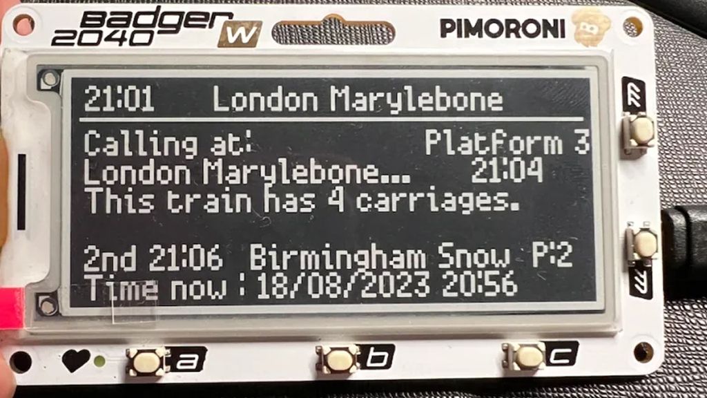 Raspberry Pi Pico Powers Diy E Ink Train Departure Board Toms Hardware 