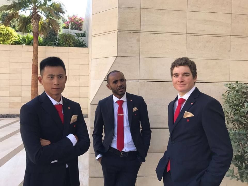 Three former Lampre-Merida riders: Chun Kai Feng, Tsgabu Grmay, and Luka Pibernik