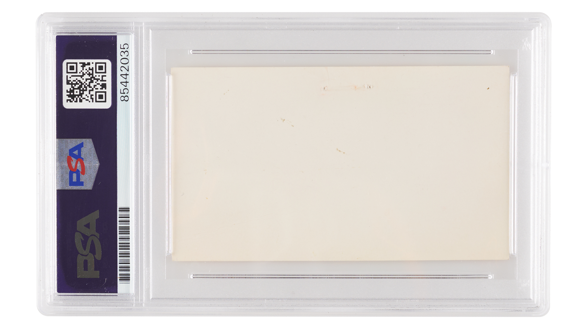 the rear of the signed Steve Jobs business card from 1983 undergoing auction at RR Auction