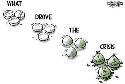 Political cartoon U.S. Opioid crisis Congress