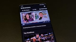 CBS Sports app on a Galaxy phone