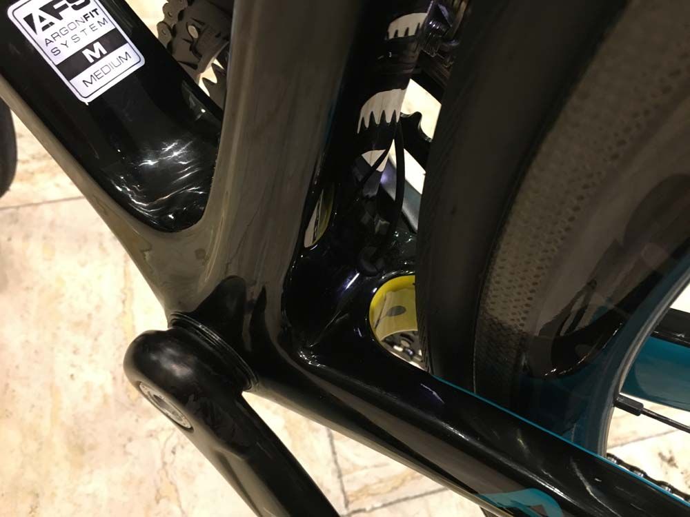 The inside of the Bottom bracket area gets a touch of yellow