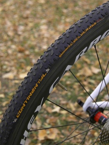 The Continental Cyclocross Mud tubular tires excel in loose conditions but are a bit sketchy on hardpack