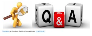 Illustration of kneeling figure who examines dice labeled Q, &, A