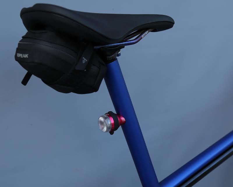 An integrated rear bike light