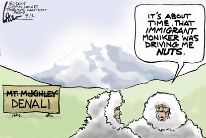 Editorial cartoon U.S. Denali Immigration