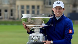 Matt Fitzpatrick with the trophy after winning the Alfred Dunhill Links Championship at St Andrews