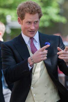 Prince Harry at the wedding of Melissa Percy