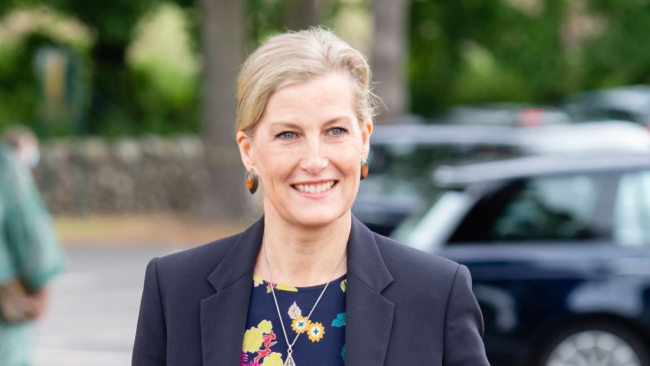 Sophie, Countess of Wessex visits Forfar Golf Club to mark the 150th anniversary of the club on June 28, 2021 in Forfar