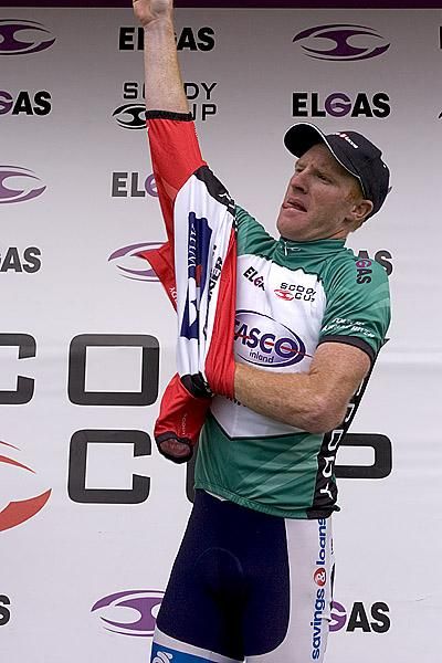 Joel Pearson (Credit Collect-Prime Estate) won both the Tasco Sprint Points green jersey and the WHK Criterium Championship red jersey on the Tour.