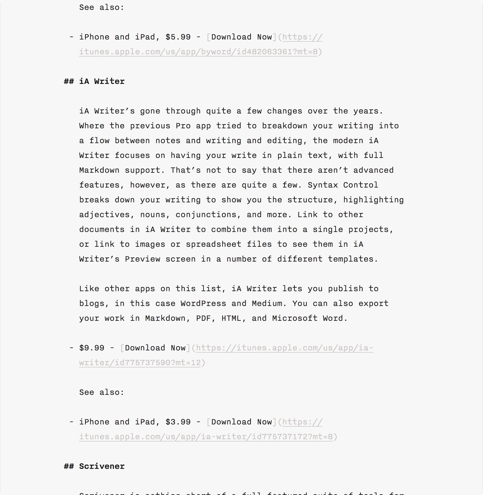 iA Writer