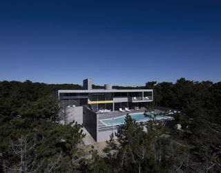 House in the Dune by Worrell Yeung, aerial overview