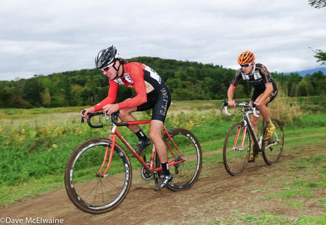 Dan Timmerman (House Industries/Richard Sachs) leading Jeremy Durrin (Optum Pro Cycling) early in the contest