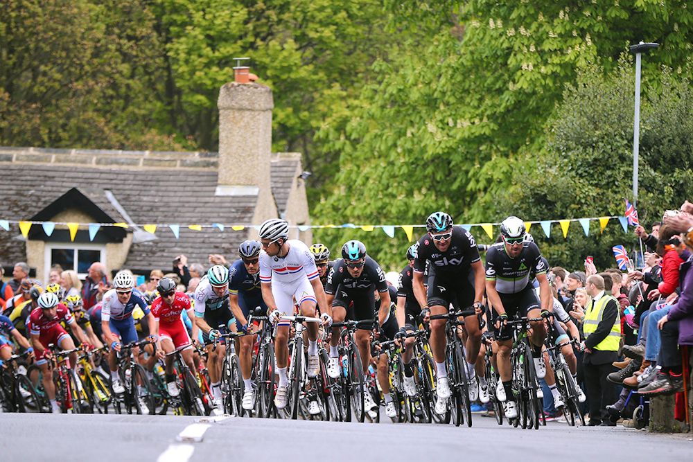 The peloton in action at Tour de Yorkshire