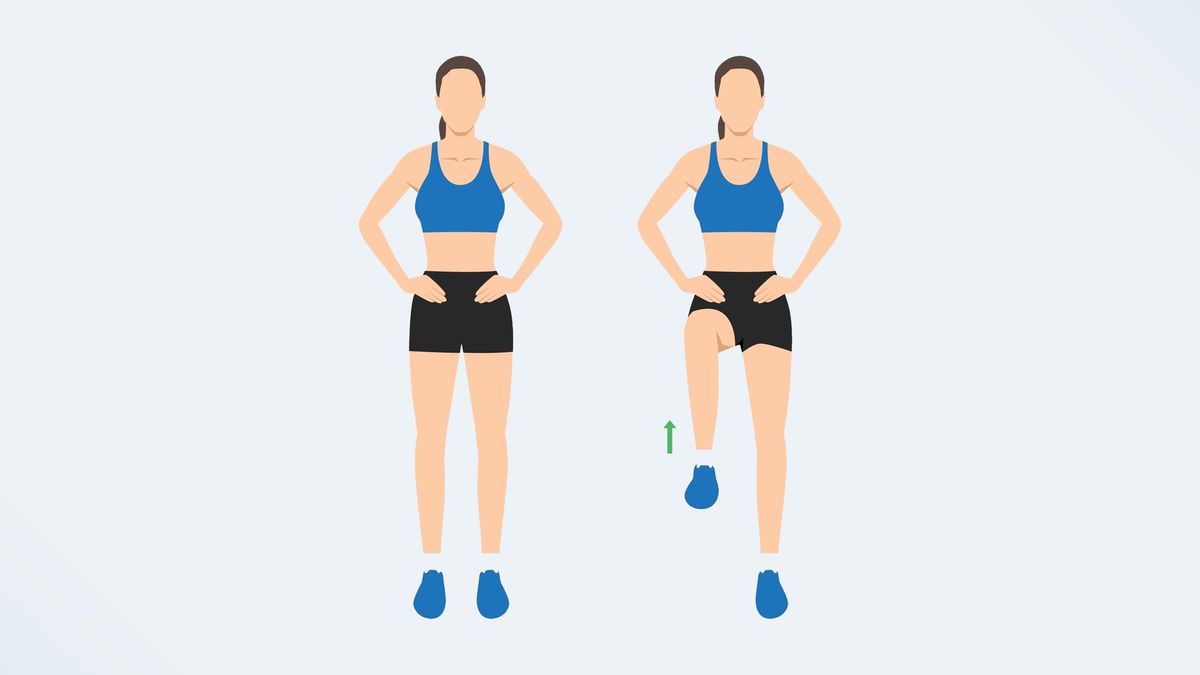 stnading leg raise