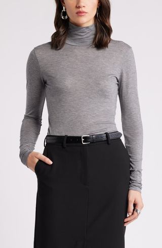 Lyocell & Wool Turtleneck