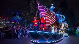Incredibles float in Paint the Night Parade
