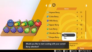 Pokemon Sword and Shield Cooking with Berries