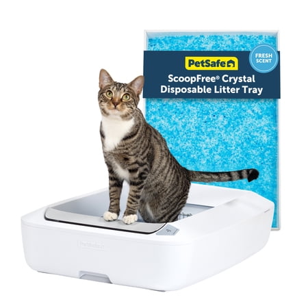Petsafe Scoopfree Crystal Plus Self-Cleaning Cat Litter Box, Hands-Free Cleanup