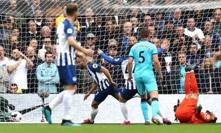 Hugo Lloris suffered the injury while conceding an early goal at Brighton