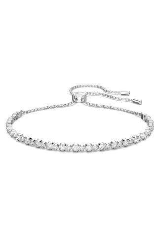 Swarovski Women's Matrix Bracelet Jewelry Collection, Rhodium Finish, Clear Crystals