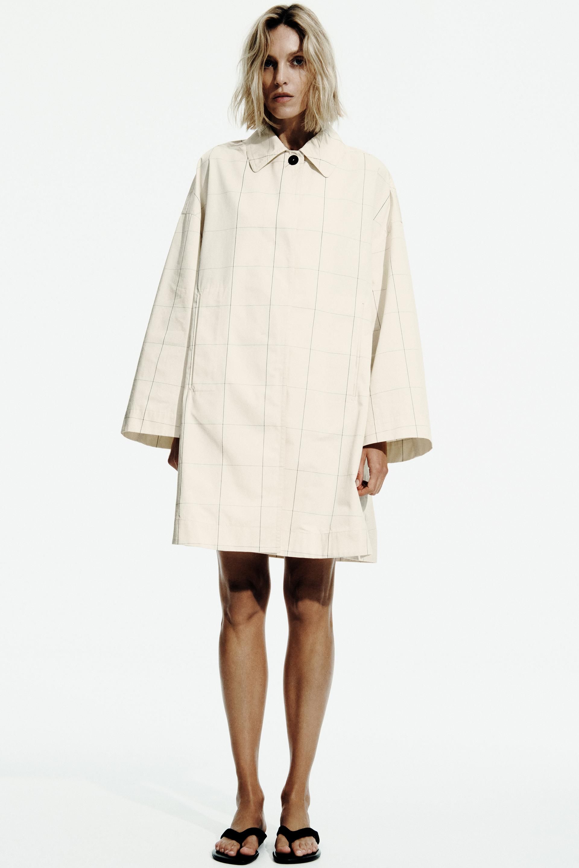 Zara, Plaid Trench Coat