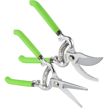 Workpro Professional 8&amp;rdquo; Bypass Hand Pruner &amp;amp; Straight Blade Pruner With Durable Nickel Plating
