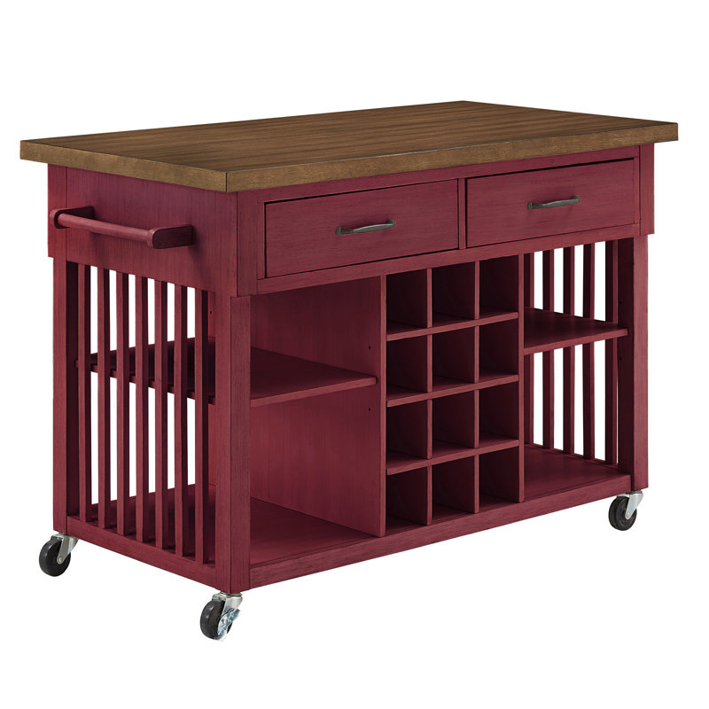 Three Posts&amp;trade; Sariyah 52" Kitchen Cart With Locking Wheels &amp;amp; Reviews | Wayfair