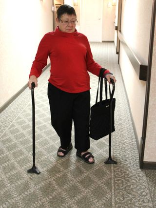 Sherry Martin recovering from a fall