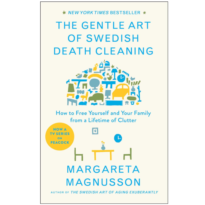 a stock photo of the front cover of The Gentle Art of Swedish Death Cleaning by Margareta Magnusson