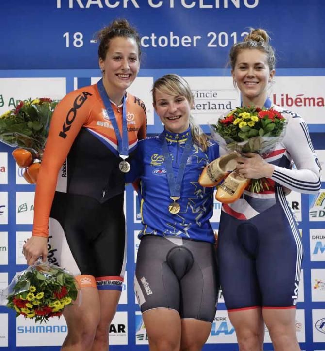The women's sprint podium