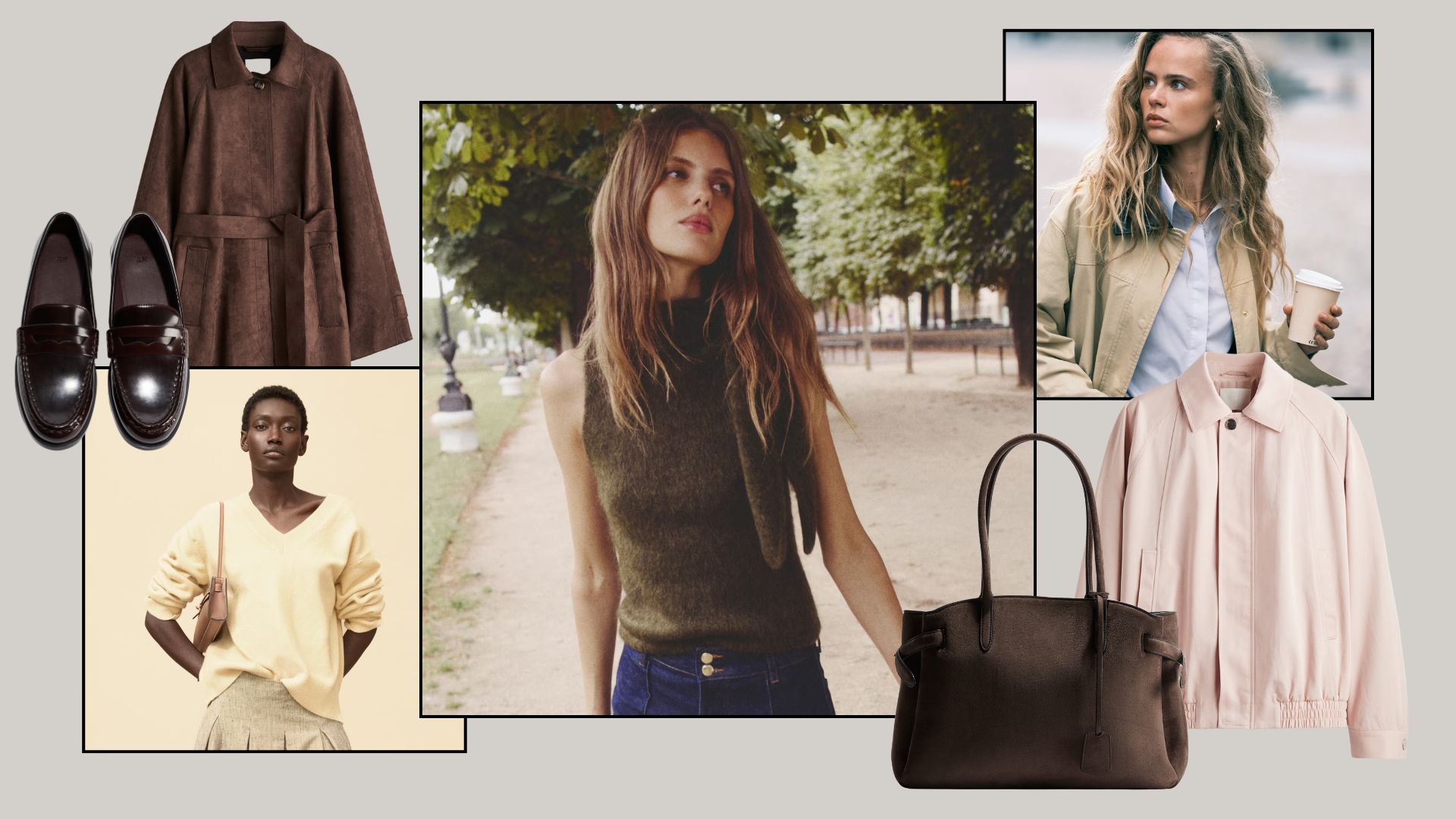 Collage of H&M colour trends autumn 2025