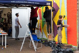 POor Collective project in action: Carney's Mural 5