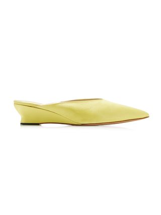 Le Monde Beryl, Micro-Wedge Silk-Satin Mules