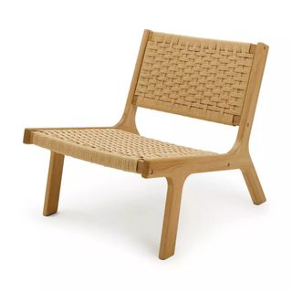 Habitat Faro Woven Paper Rope and Oak Accent Chair