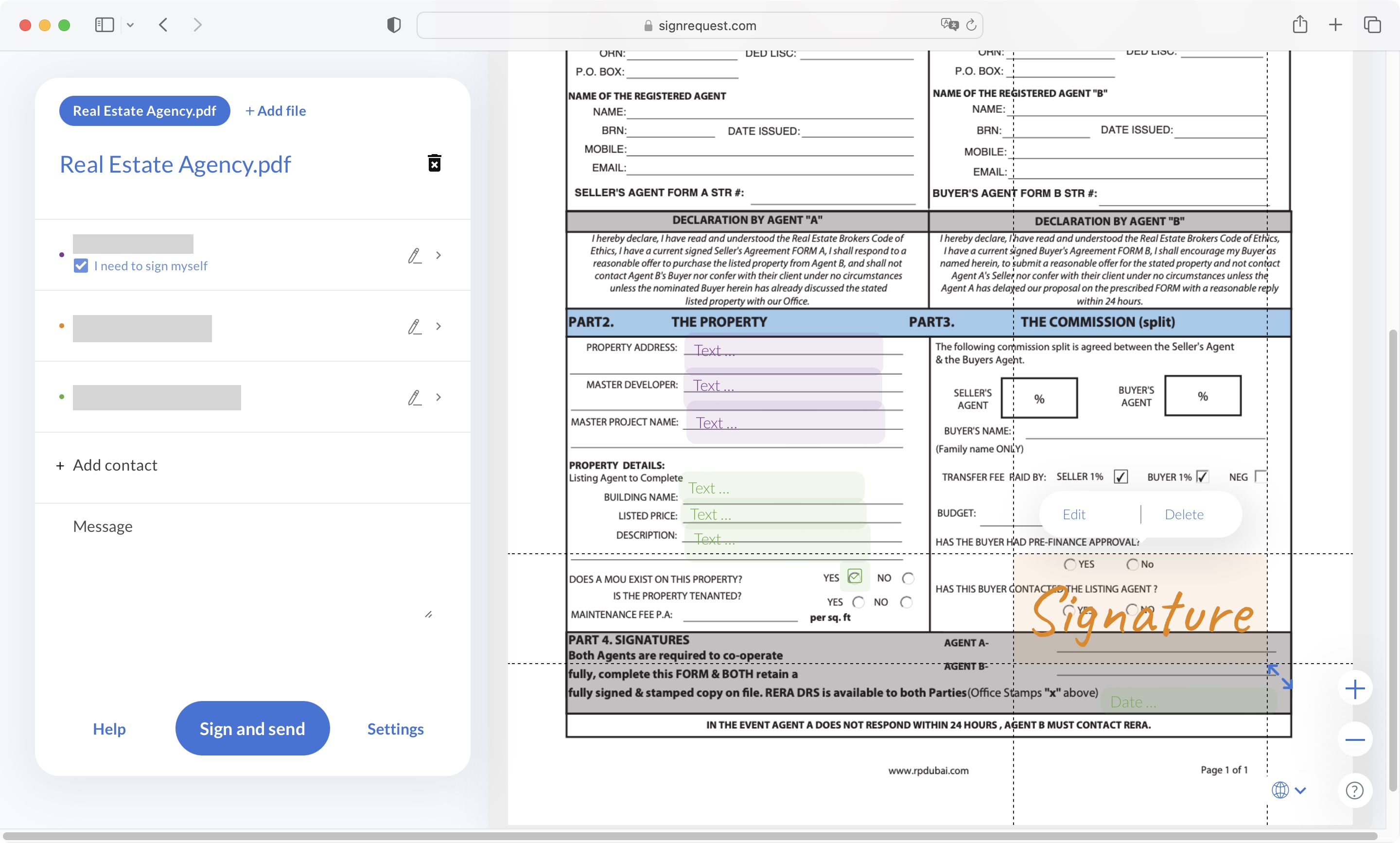 SignRequest eSign software during our test and review process